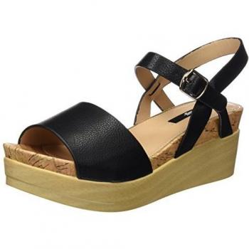 MTNG Damen Sandalen 55402 SHAUNA mit flacher Plattform in Schwarz