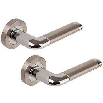 Argo Satin Nickel and Polished Chrome Lever Handles