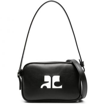 Courrèges, Shoulder Bags, female, Black, Size: ONE SIZE Mini Camera Bag with Chain Handle