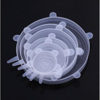 6Pcs Reusable Silicone Bowl Covers