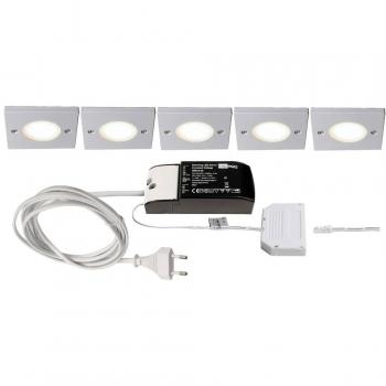Er Bundle - LED Möbelaufbauleuchte FINE I, 12V DC, 3W 2700K 210lm 115°, inkl. Netzteil