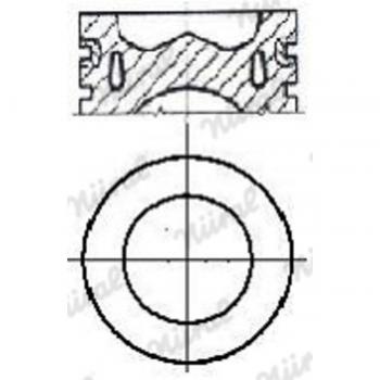 Piston en aluminium NÜRAL 87-142000-00