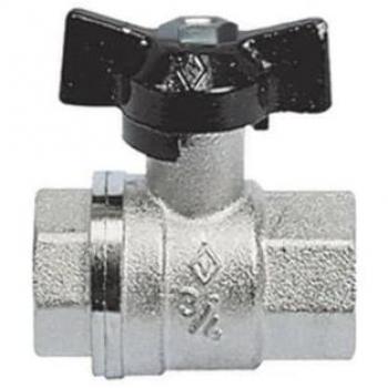 Valvola a sfera femmina-femmina con farfalla 3/4'' DN 20 PN 40