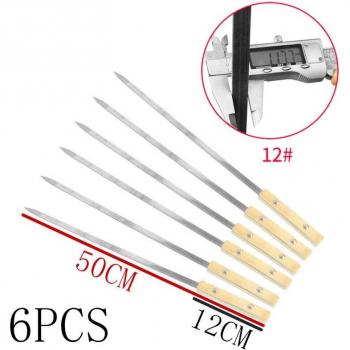 Large Stainless Steel Brazilian BBQ Skewers - 59CM, 49CM, 39CM