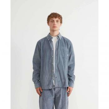Camicia a Maniche Lunghe Jorge Cord Blu – M