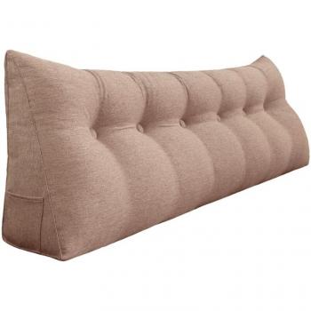 Oreiller Traversin Soutien Dorsal Vercart – Tête de Lit & Canapé, Rose Foncé