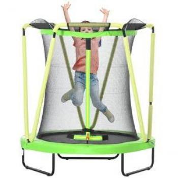 Trampolín Infantil Ø140 cm con Aro de Baloncesto