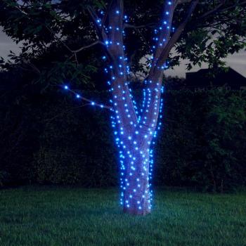 Kit de 5 lampes solaires intérieures/extérieures, 200 LED bleues (vidaXL)