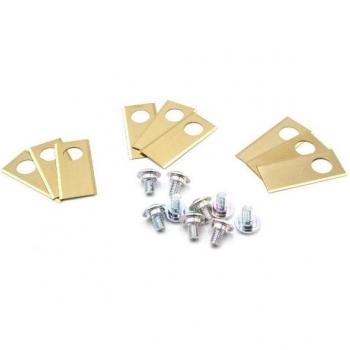 Lama VHBW 9x in acciaio con rivestimento titanio per Worx Landroid – Oro/Argento
