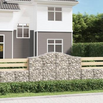 VidaXL Arched Gabion Baskets 6 pcs 200x50x120/140 cm Galvanised Iron