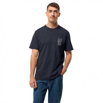 Camiseta Jack Wolfskin Manga Corta Azul Noche XXL