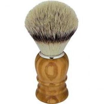 Brocha de afeitar sintética ERBE, madera de olivo, tamaño M