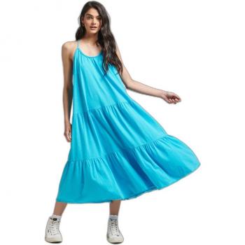 Vestito Midi Jersey Vintage Superdry Blu Mare L