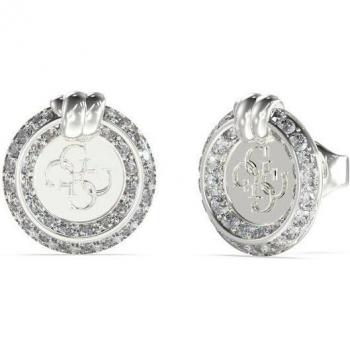 Pendientes Knot you de acero plateado de Guess