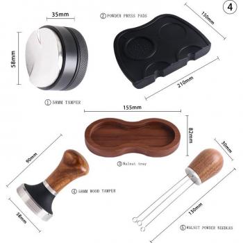 Compactador de café de madera