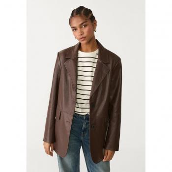 Stradivarius Giacca Effetto Pelle Marrone S