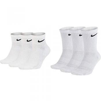 Nike Everyday Cush Crew Sports Socks 3 Pack White Size 46-50