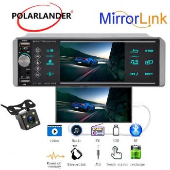 5188 1DIN MP5 Player Car Stereo with Touchscreen, RDS, AM/FM, 4 USB Inputs, 5.1 Inch Screen, Android 10 Mirrorlink Support