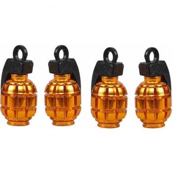Mountain Bike Tire Valve Stem Caps - Grenade Shape