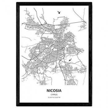 Póster Nicosia Chipre Sin Marco A4