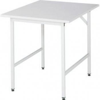 RAU Arbeitstisch, höhenverstellbar, Höhe 800 - 850 mm, Spanplatte MF-beschichtet, BxT 750 x 1000 mm, lichtgrau