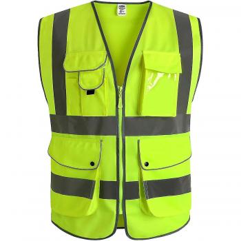 Chaleco de Trabajo Ceisv Amarillo Reflectante, Con Cremallera, Cumplimiento Normativo