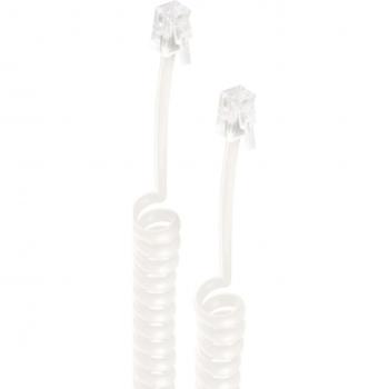 SHIVERPEAKS - Cornetta del telefono Cavo [1x Spina RJ10 4p4c - 1x Spina RJ10 4p4c] contatti connettore dorati 2 m Nero