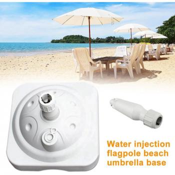 Abri solaire extérieur avec parapluie et socle support