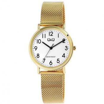 Q&Q horloge Q05A‑009 vrouwelijk goudkleurig milanees