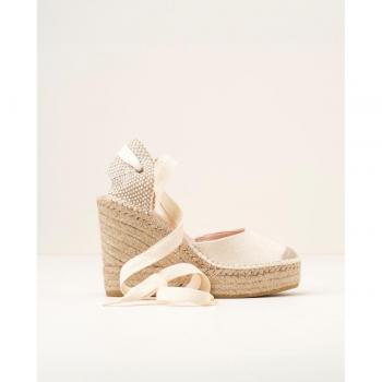 Macarena Shoes - Alpargatas de cuña de mujer con plataforma elaborada en algodón orgánico