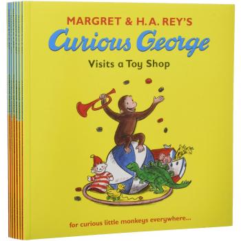 Curious George The Monkey Collection Margret Rey 7 Books Set Children Pack NEW