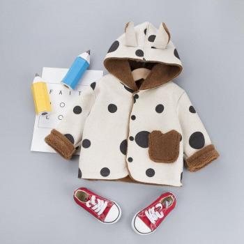 Kids Polka Dot Hooded Jacket 1-3 Years