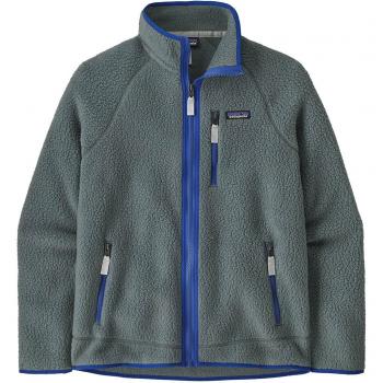 Giacca in pile retro Patagonia uomo blu e verde