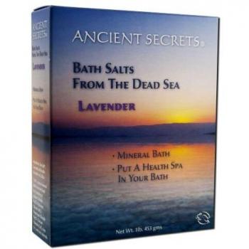 Lavender Infused Dead Sea Bath Salts by Ancient Secrets 16 Ounce