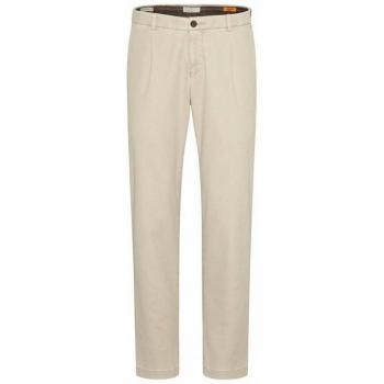 Elegante Bundfaltenhose in Beige mit Baumwollmix