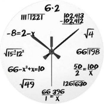 Orologio da Parete Nero con Equazioni Matematiche