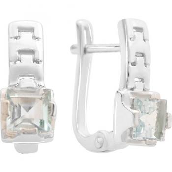 Orecchini in argento con topazio blu cielo chiaro 1.708ct