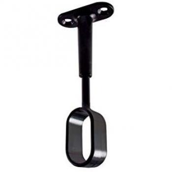Supporto forato regolabile Masidef rs01746 per tubo ovale in zama nera 1pz