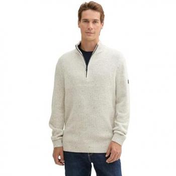 TOM TAILOR Pullover Troyer met Nep Knit