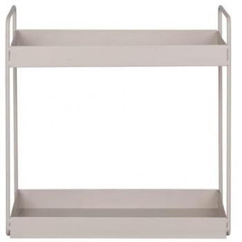Epikasa - Caja de Almacenaje Rabo, Metal, Beige, 15x30x31 cm