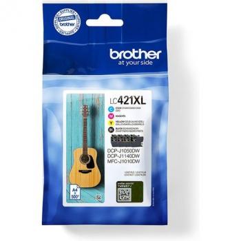 Brother LC421XL Value Pack - 4 Tintenpatronen - Schwarz, Cyan, Magenta, Gelb - Original