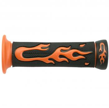 Manopole Str8 Flame 22 mm in Nera e Arancione