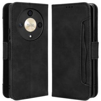 Honor Magic6 Lite/X9b Black Wallet Case with Cardholder