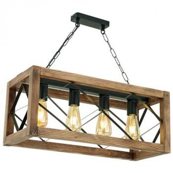 WELLHOME Lámpara de techo Nogal Negro 60x25x70