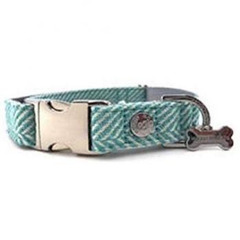 Hugo & Hudson Small Tweed Dog Collar with Metal Buckle