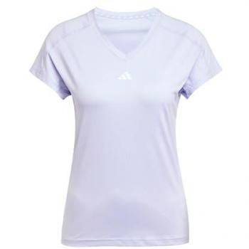 Adidas Women's Training Essentials MIN T-Shirt, Größe M, Weiß/Lila
