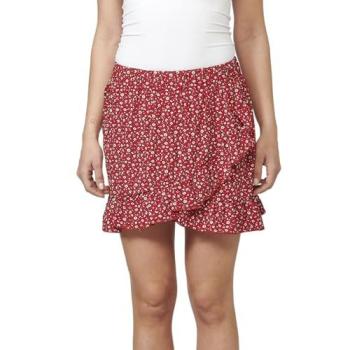 Falda Estampada Floral Urbana Roja