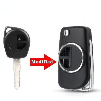Coque de clé flip 2 boutons pour Suzuki Swift