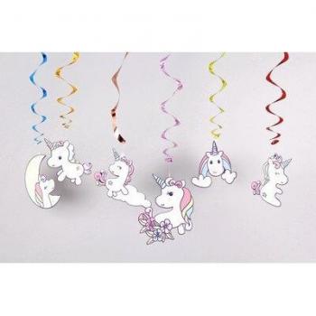 Set Espiral de Cumpleaños Unicornio 6 Unidades