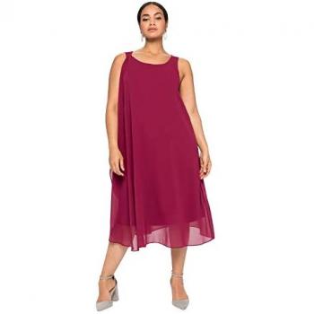 Partykleid SHEEGO Große Größen, Gr. 42, lila (himbeere)